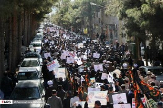 راهپیمایی مردم بیرجند در محکومیت هنجارشکنی‌های اخیر