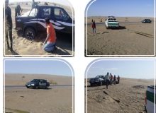 امدادرسانی پلیس به خانواده گرفتار شده در کویر طبس
